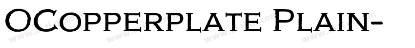 OCopperplate Plain字体转换